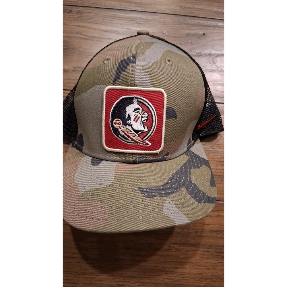 Nike Florida State Seminoles FSU Classic99 Camo Trucker Mesh Snapback Hat Cap